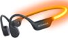 Auriculares Conducción Ósea Bluetooth 6.0, Auriculares Oreja Abierta con Luz LED de Seguridad, Micrófono Antiviento, IP7 Cascos Bluetooth, 10H Auriculares Deportivos para Running Ciclismo