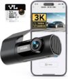 KAWA Cámara para Coche 3K con Giro 360°, Control por Voz y WiFi