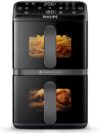 Philips 4000 Airfryer – Freidora de Aire doble Cesta Vertical 10L, Negro