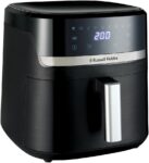 Russell Hobbs Freidora de Aire, Air Fryer, Freidora sin Aceite 8,3 L, XXL [tamaño compacto, bajo nivel ruido, pizzas de 26 cm] Satisfry (piezas aptas lavavajillas, pantalla táctil, grill) 27632-56