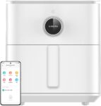 Xiaomi Smart Air Fryer 6.5L – Freidora de aire 6.5L, 1800W, 100 recetas, pantalla OLED, temperatura regulable 40°C-220°C °, Cocción uniforme 360°, blanco (Versión ES)