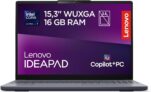 Lenovo IdeaPad Slim 3 Gen 11 – Ordenador Portátil 15.3″ WUXGA (Intel Core Ultra 7 355, Copilot+ PC, 16 GB RAM, 1 TB SSD, Wi-Fi 6, USB-C, Windows 11 Home) Teclado QWERTY Español – Gris Luna