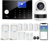 Sistema de Alarma doméstica con Cámara, Kit de Alarma Casa WiFi + gsm con Aviso App Teléfono, Sensor de Puerta/Ventana, Telecomando para Casa, Apartamento(13 Pieza)