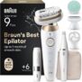 Braun Silk·épil 9 Flex SkinSpa Depiladora Eléctrica Mujer, 9-681 3D, Oro