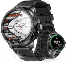 DOOGEEco Anymoving M1 Reloj Inteligente Hombre y Mujer, Smartwatch con IA, GPS de Doble Banda (5ATM y IP68), Gran Pantalla AMOLED de 1,5», Autonomía 20 Días, 170+ Modos, Con 3 Correas de Regalo