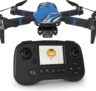 Drone para Adultos Dron para Niños, Pantalla LCD RC, FPV Live Vídeo Mini Drones, 3D Flips, Esquiva de Obstáculos en 270°, RC Cuadricóptero Plegable para Principiantes, Tarjeta SD hasta 32GB Regalo