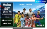 Haier H6 QLED 4K 55″ 55H6GUX, Smart TV con Google TV, Dolby Audio, HDR10+, MEMC, AI Picture Quality, Bluetooth 5.1, Gaming Accelerator 120Hz DLG, USB 2.0 x 2, DBX TV, HDMI 2.1 x 4 [2026]