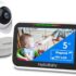 Surfola Cámara de Vigilancia WiFi Interior, 1080P FHD Cámara para Bebé/Mascotas con Detección de Movimiento y Sonido IA, Visión Nocturna, Audio Bidireccional, App, Alexa y Google Home, 2-Pack