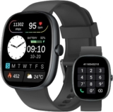 HUAKUA Reloj Inteligente Hombre Mujer con Llamadas Bluetooth 5.3, Smartwatch Deportivo 3ATM Impermeable con 113 Modos Deportivos, Monitor de Pulsómetro, Sueño y SpO2, Reloj Digital (Negro)