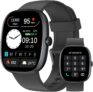 HUAKUA Reloj Inteligente Hombre Mujer con Llamadas Bluetooth 5.3, Smartwatch Deportivo 3ATM Impermeable con 113 Modos Deportivos, Monitor de Pulsómetro, Sueño y SpO2, Reloj Digital (Negro)