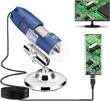 Jiusion 2K HD 2560x1440P Microscopio Digital USB para Teléfonos y Tabletas Android Windows Mac Linux, Aumento de 40X A 1000X Mini CáMara de con Endoscopio Adecuado para la Piel del Cuero Cabelludo