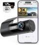 KAWA Cámara para Coche 3K con Giro 360°, Control por Voz y WiFi