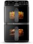 Philips 4000 Airfryer – Freidora de Aire doble Cesta Vertical 10L, Negro