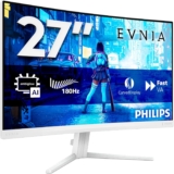 PHILIPS Evnia 27M2C5201L Gaming Monitor 27 Pulgadas 180Hz Panel Fast VA, 1ms GtG, HDR10, (1920×1080 HDMI 2X 2.0) Blanco