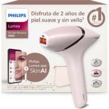 Philips Lumea serie 9900, dispositivo de depilación IPL, alternativa de depilación láser, SenseIQ y SkinAI, 3 accesorios para el cuerpo, la cara y zonas de precisión, con y sin cable, BRI953/02