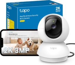 Tapo C210 – Cámara de Vigilancia WiFi Interior 360º, 2K 3MP, Detección IA